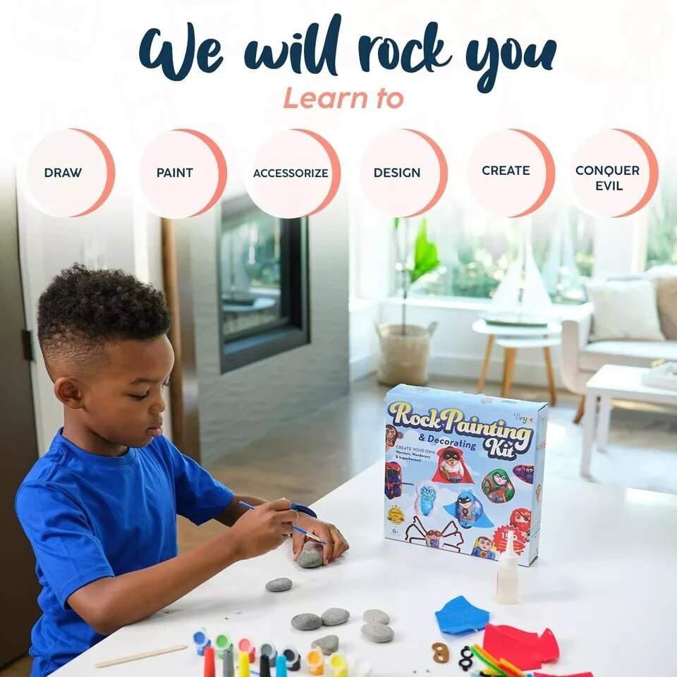 Rock Painting Kit - Warriors &#x26; Monsters