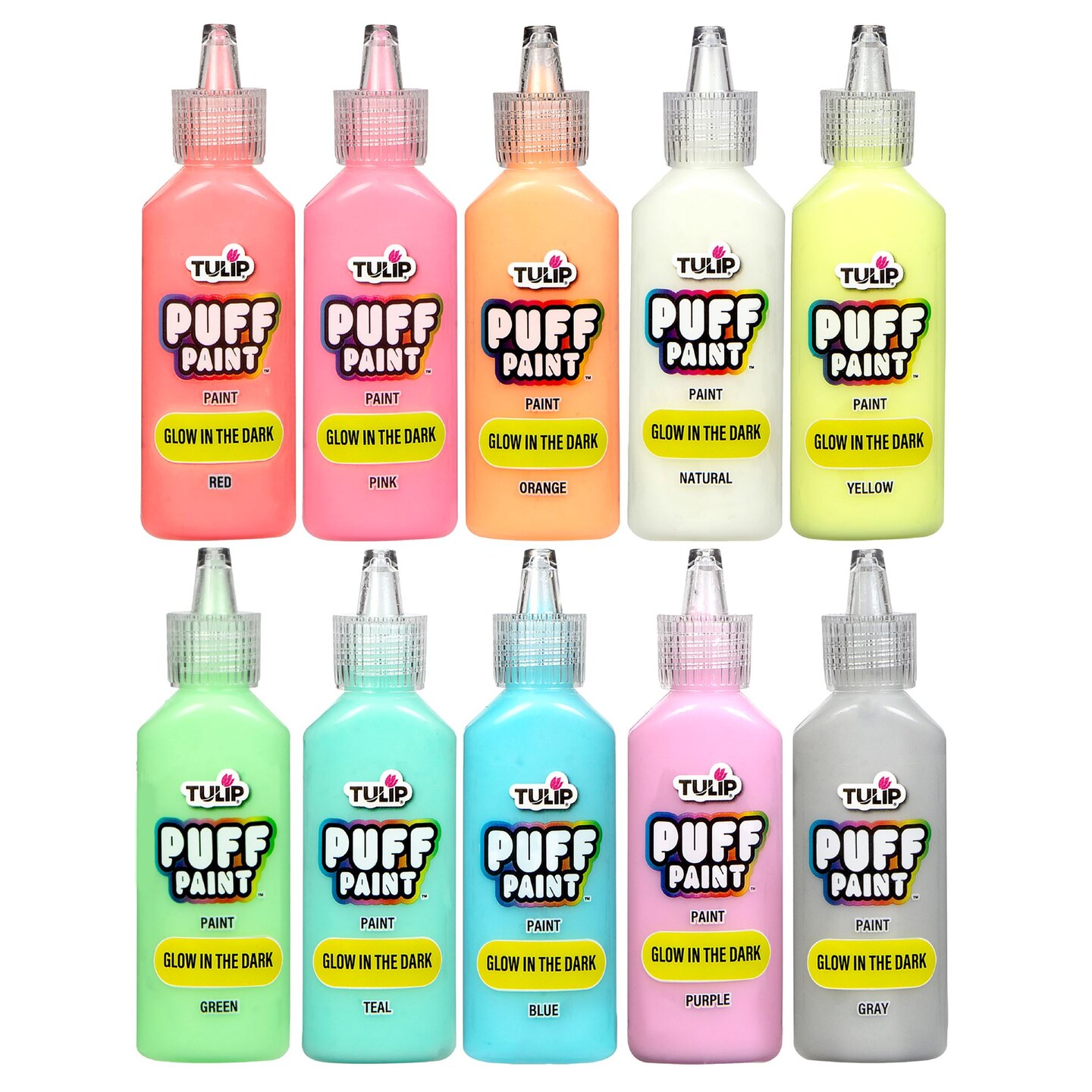 Tulip Puff Paint Glow 10 Pack