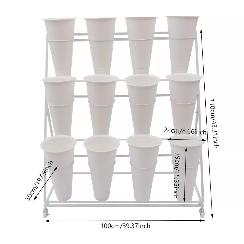 3-Tier Flower Shop/Florist Store Display Plant/ Pot/ Bouquet Rack Holder Stand