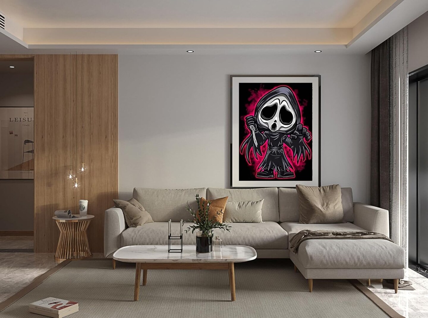 DIY Full Round Drill Diamond Art Kits Scary Assassin ,Paint by Diamonds Dot Gem Art Crystal