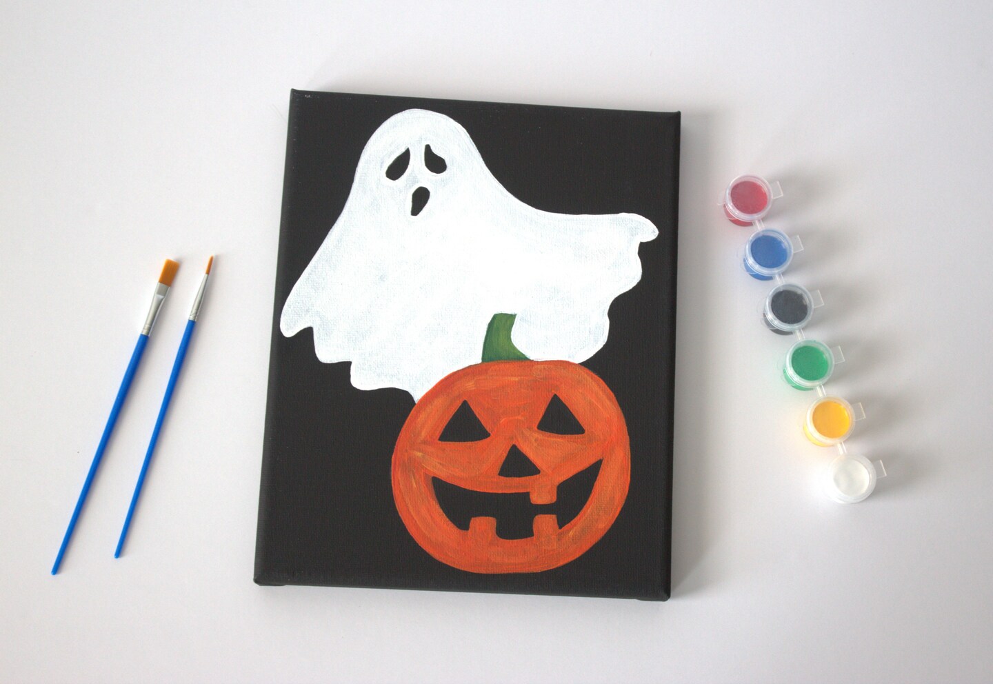 24-Piece Halloween Pumpkin Craft Kit - DIY Sticker Decorations For Kids Party