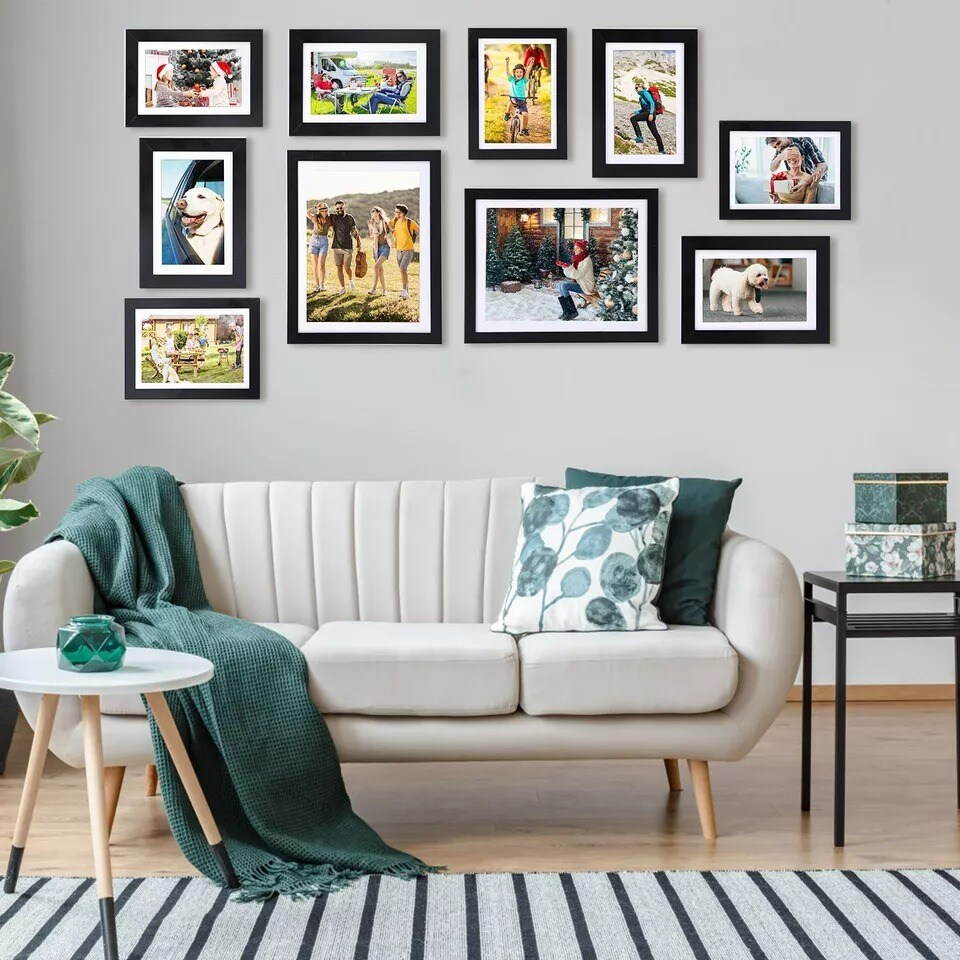10 Pack Picture Frames 6x8 5x7 8x10 inch Picture Artwork Wall Desktop Display