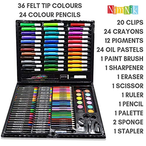 Art Supplies Girls Art Set Case - 150 pcs Art Supplies Coloring Set for Ages 3-6 Artist Drawing Kits for Girls Boys School Projects | Art Kits Sets
