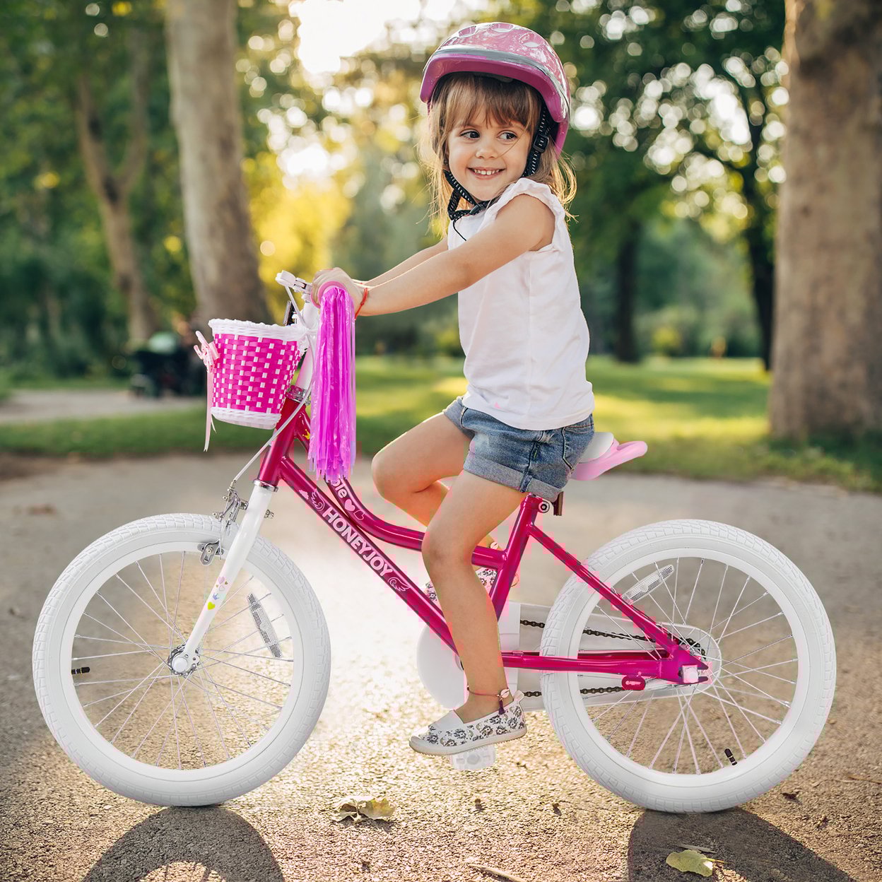18 Inch Kids Bike Childrens Bicycle W/ Removable Training Wheels Adjustable Seat
