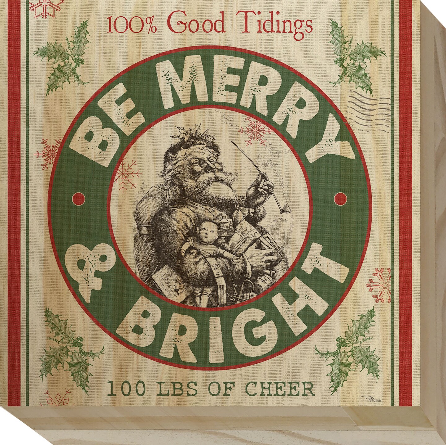 Christmas Rustic Retro 5.5&#x22; Wood Signs