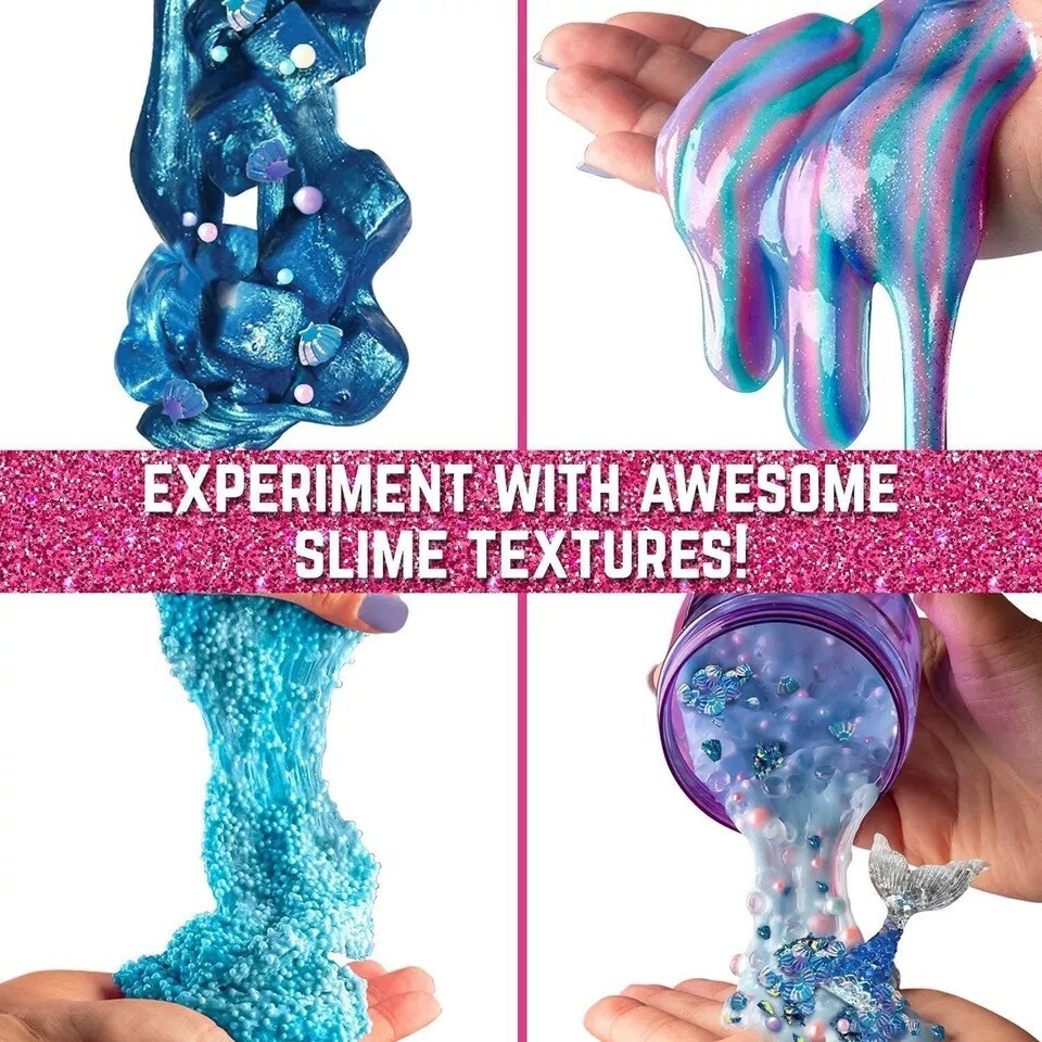 Egg Surprise Mermaid Sparkle Slime Kit, 22 Fun Pieces to Make Sparkly Glow