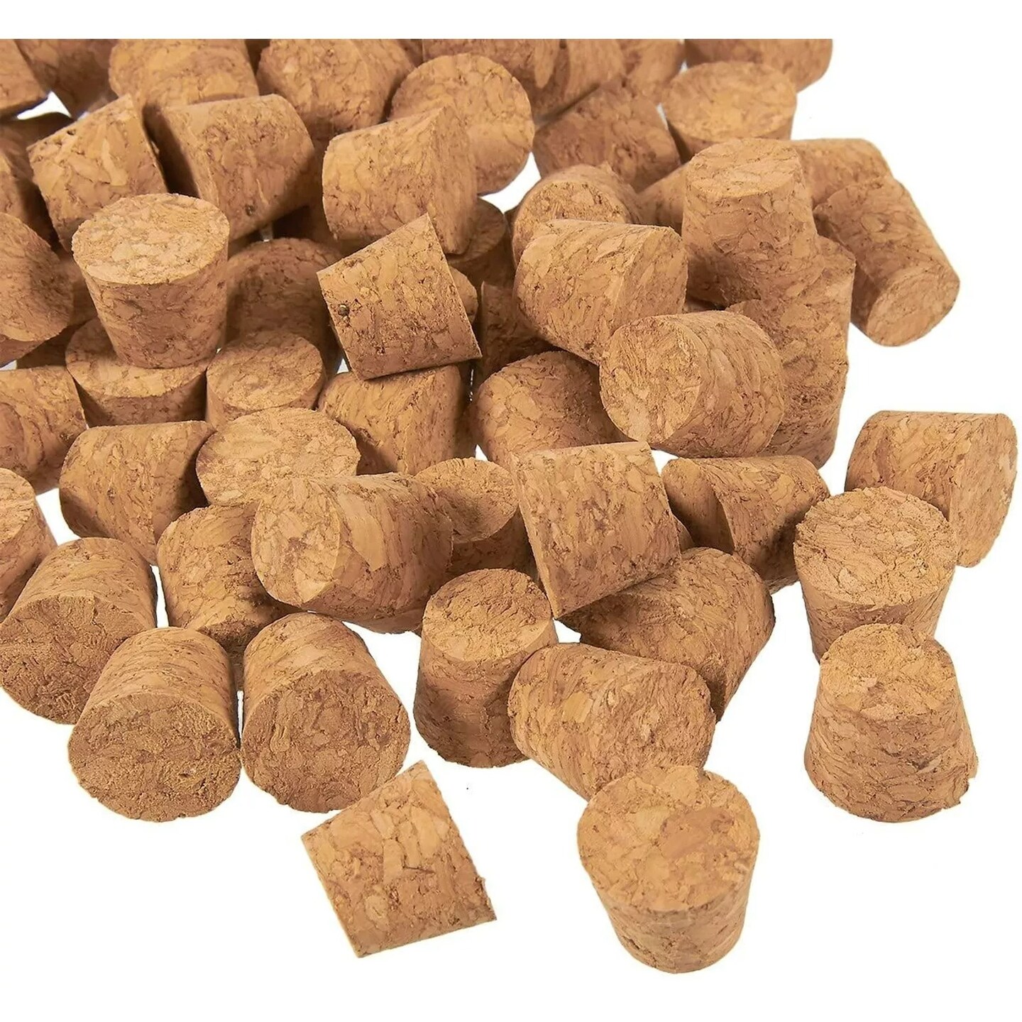 100x Small Mini Cork Stoppers, Tapered Cork Bottle Plugs, Size 4, 16mm Diameter