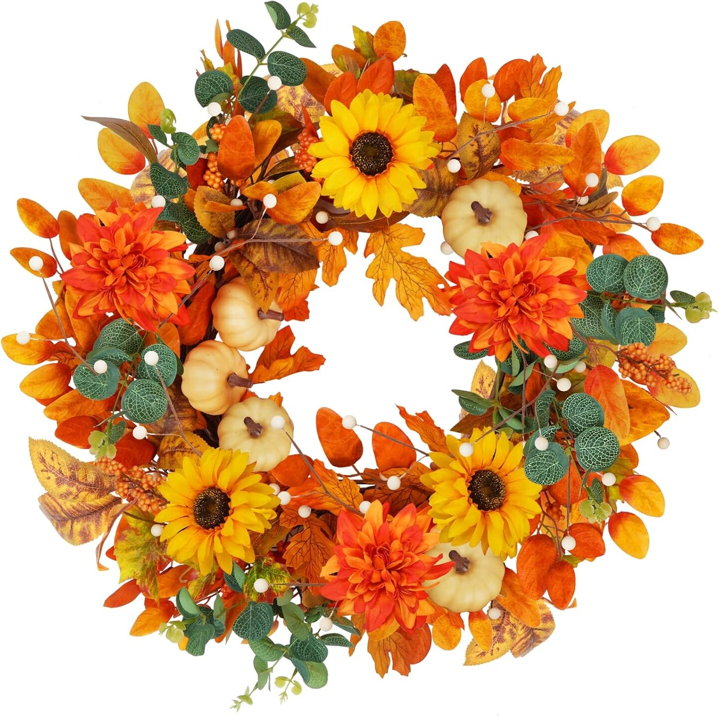 Orange Halloween Artifical Wreath