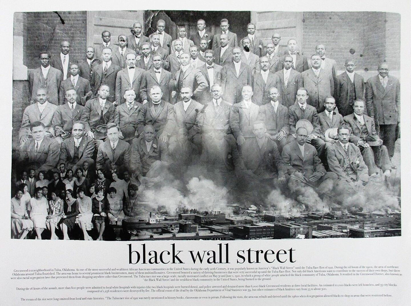 Black Wall Street Poster, 24&#x22;x18&#x22;, Unframed