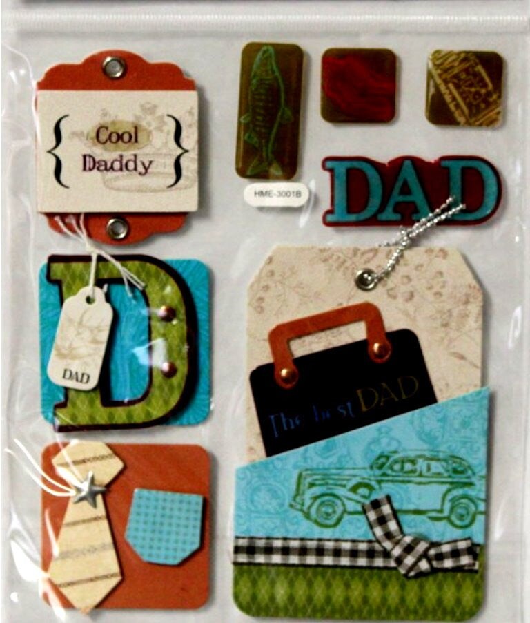 The Best Dad Handmade Dimensional Stickers