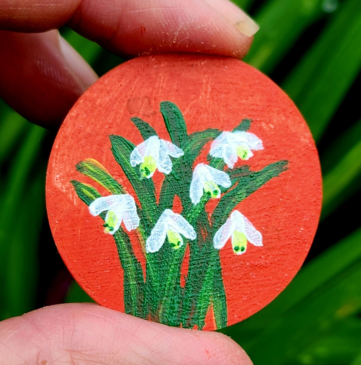 January birth month flower pendants with red garnet Jan birthstone
