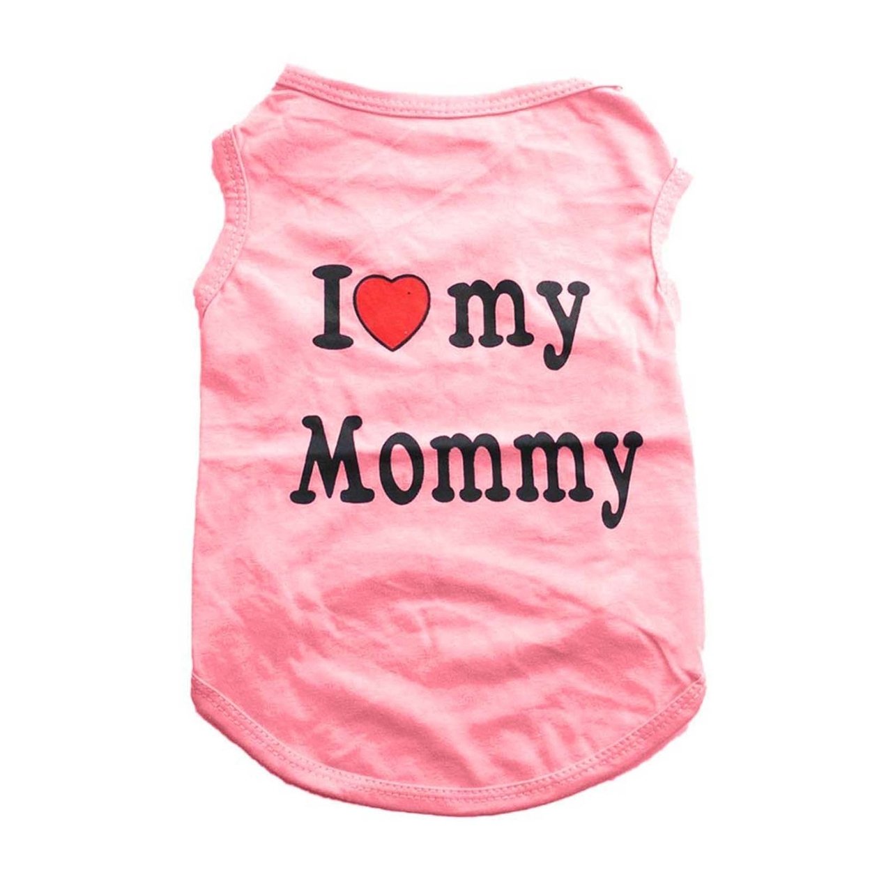 Lovely I Love My Daddy Mommy Small Dog Puppy Pet Cotton Clothes Sleeveless Vest