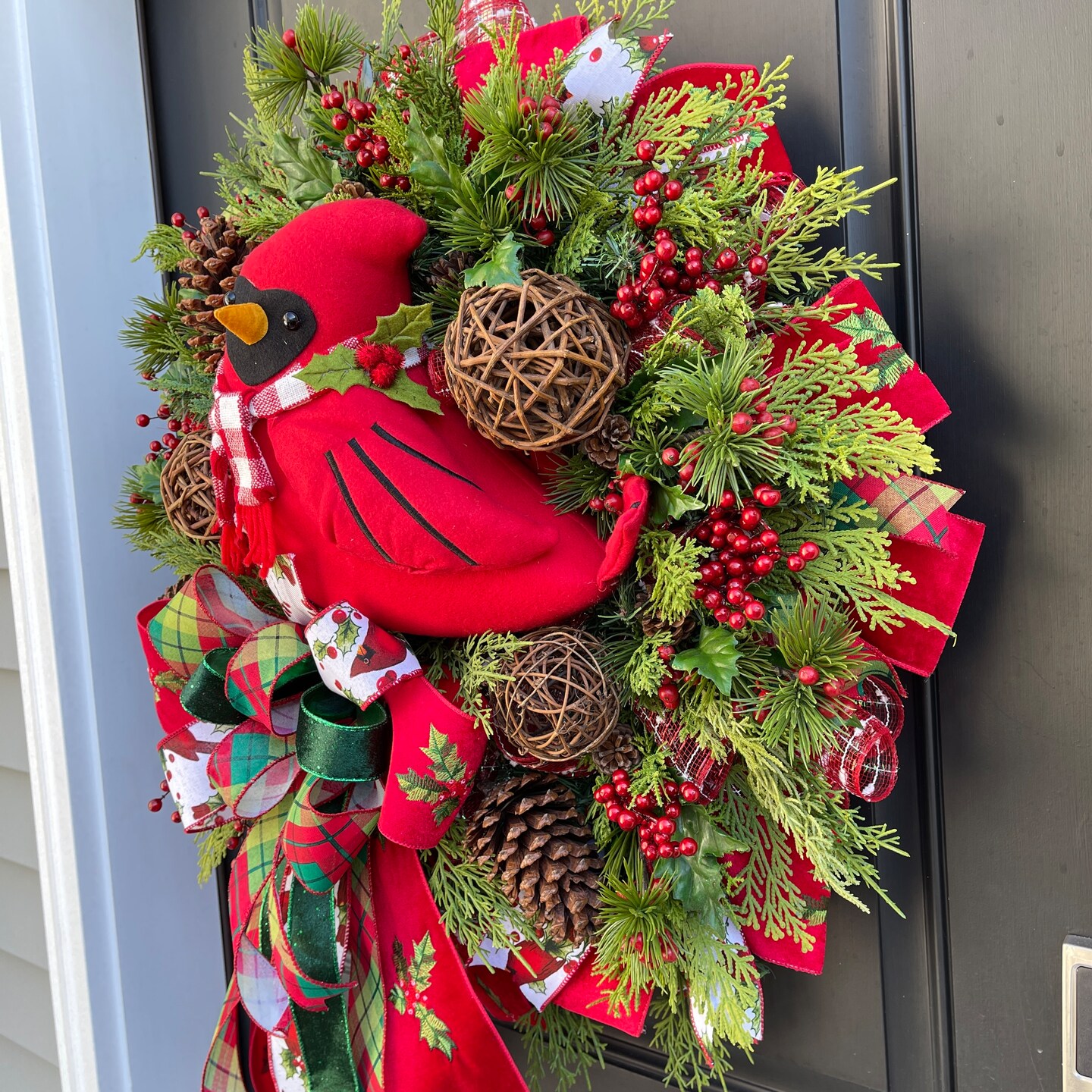 Outdoor Holiday store Pine Wreath large Christmas Door Wresth