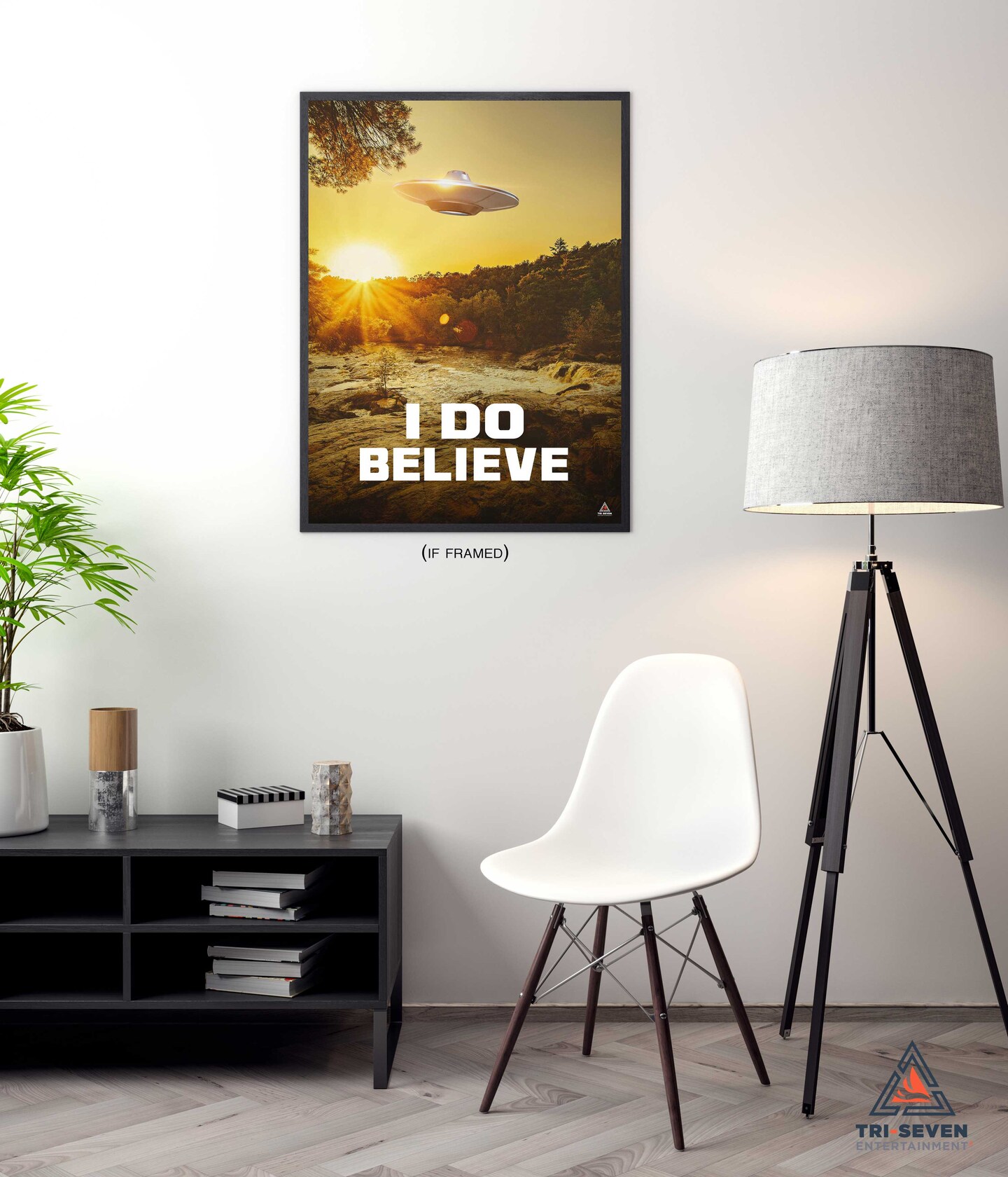 I Do Believe Poster UFO Alien Truth is Here Wall Art Print, 18"x24", Unframed