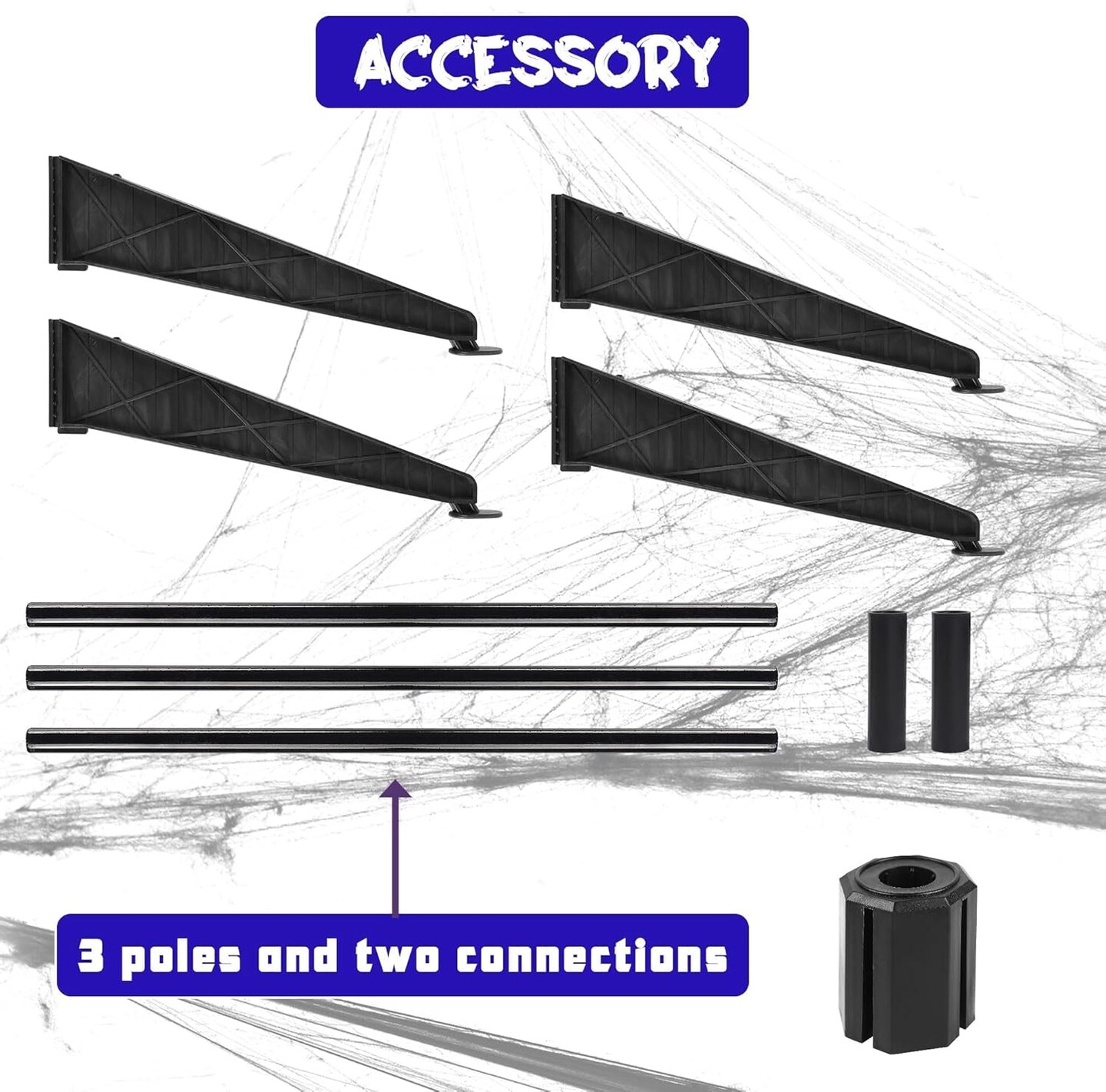 6FT Halloween Animated Scarecrow Props, Live-Sized Voice Activated Ghost with Turning Heads, Swing Arms, Red Lighted Eyes & Scary Sound for Haunted House Spooky Party Decorations