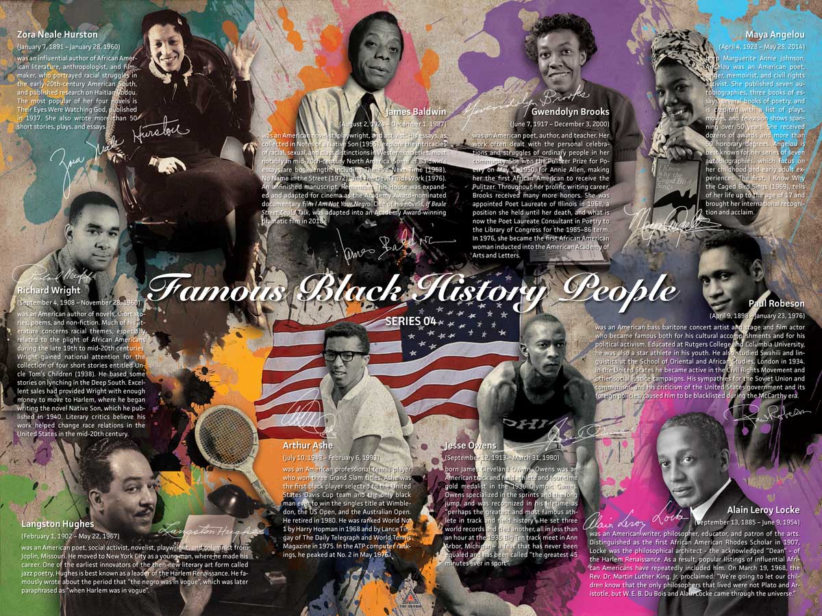 Famous Black History People Poster Series 1-5 (Bundle), 24&#x22;x18&#x22; Unframed