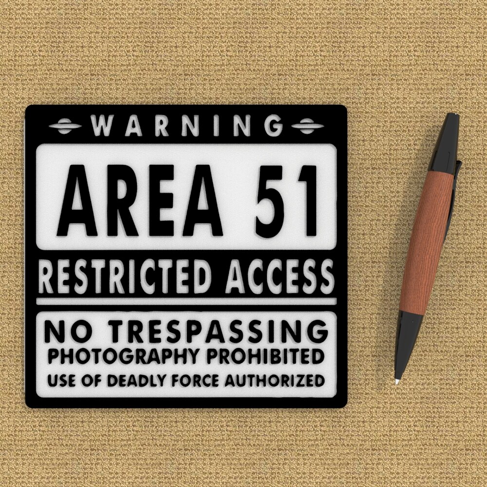 Sign | Area 51 No Trespassing Photography Prohibited Deadly Force
