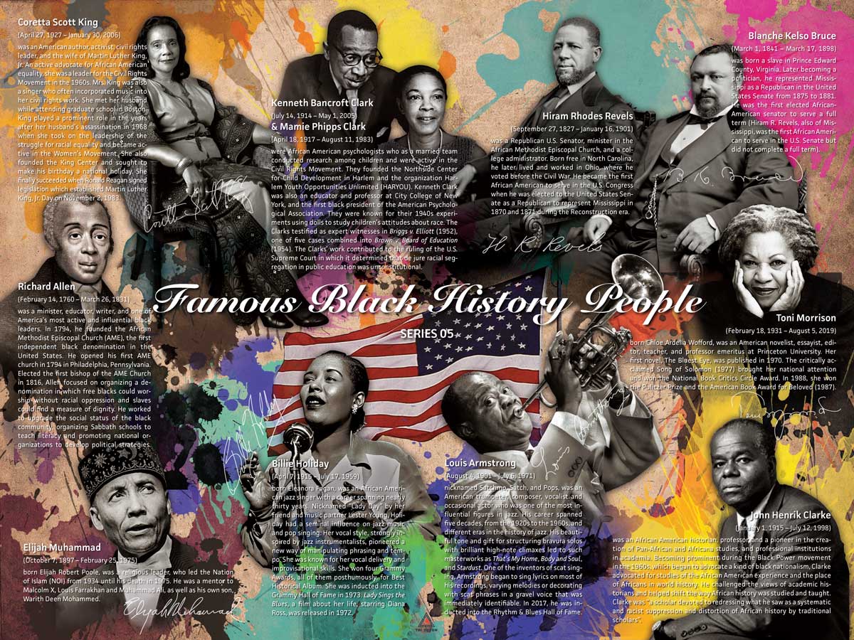Famous Black History People Poster Series 05 24"x18", Unframed