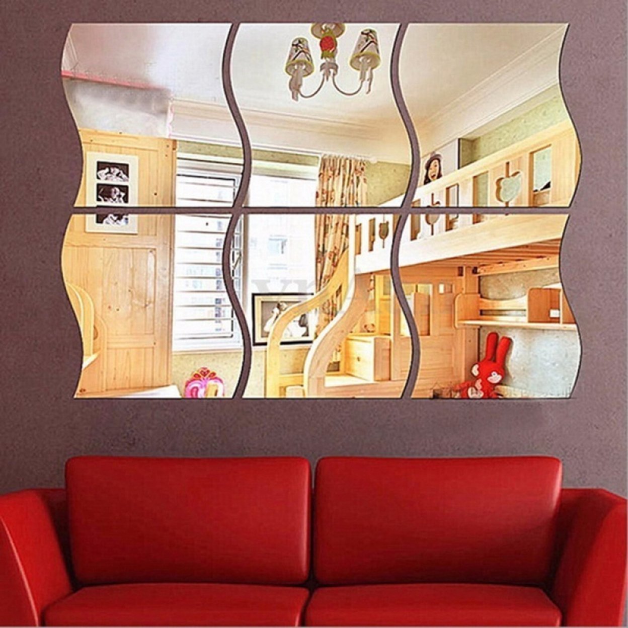 6Pcs Wall Sticker Removable 3D Decoration Mirror Effect Diy Mirror Wall Sticker For Home