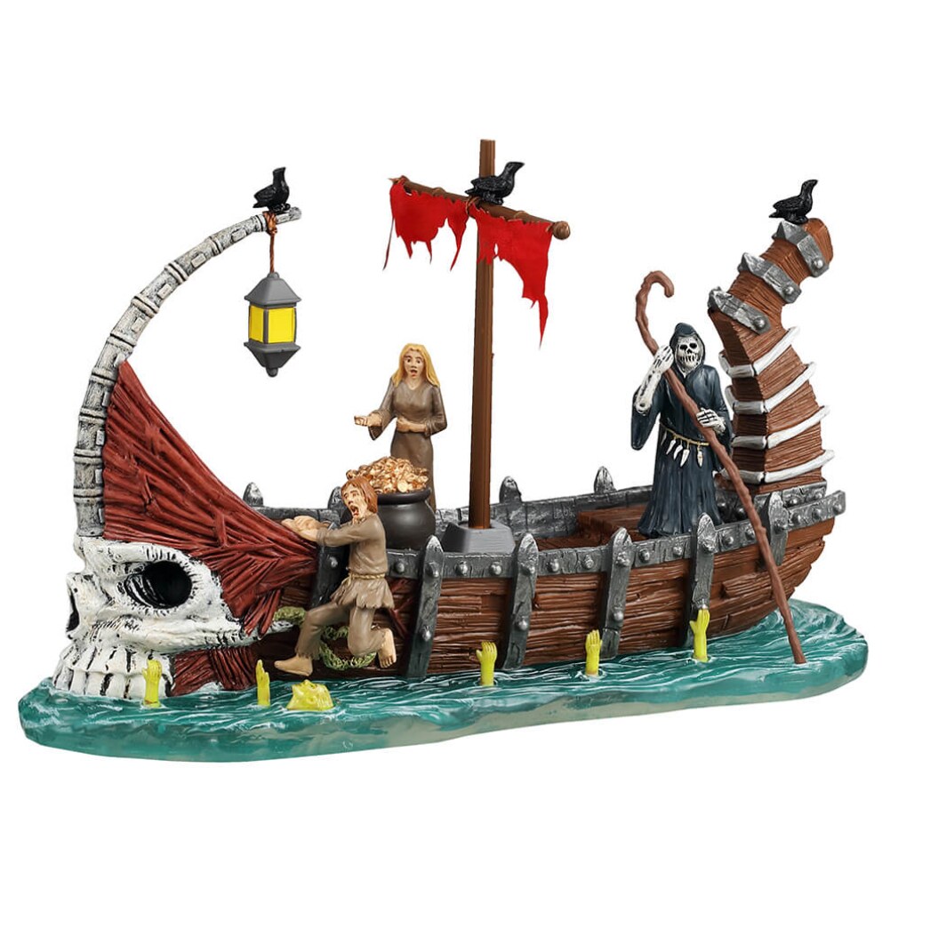 Lemax Spookytown Ferry On The River Styx