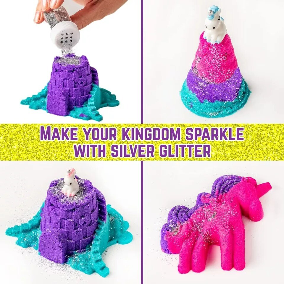 GirlZone Unicorn Sensory Bin Kingdom Sand Art Kit for Girls