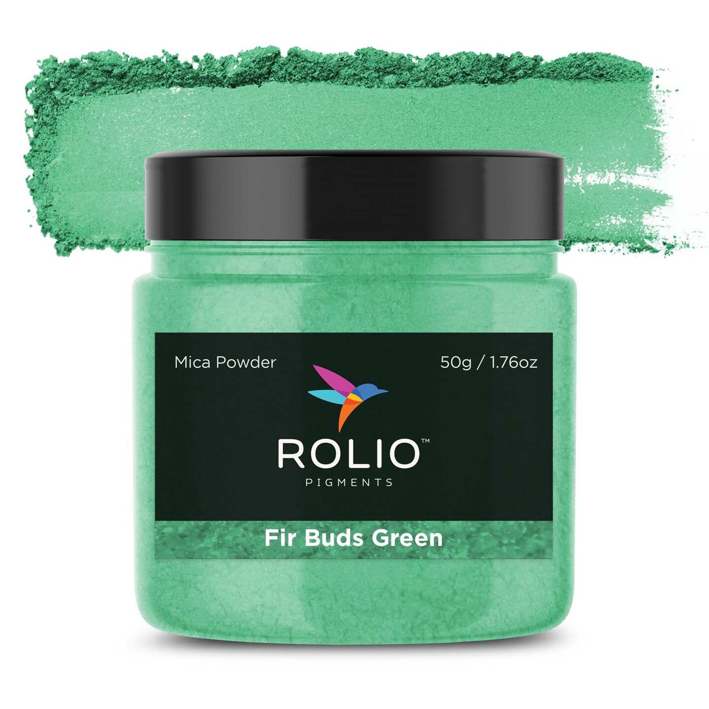 Rolio - 1 Jar Mica Powder (Fir Buds Green) - 50g / 1.8 oz