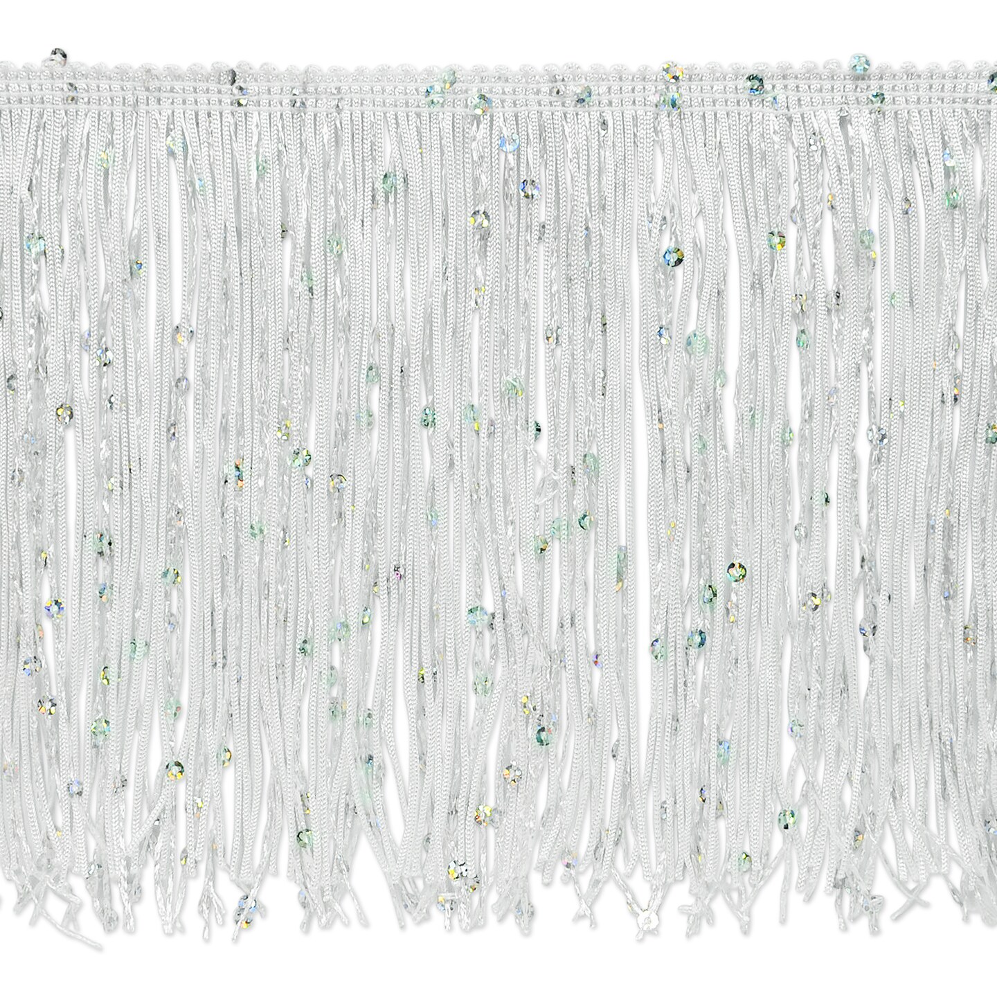 5 Yards of 6" Starlight Hologram Sequin Chainette Fringe Trim | 5 yard cut
