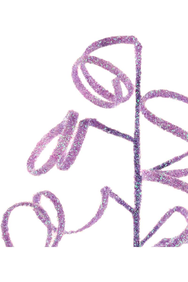 39&#x22; Iridescent Curly Hanging Spray: Lavender