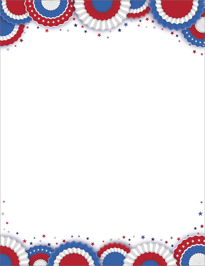 Great Papers! Patriotic Fan Letterhead, for Invitations, Announcements and Personal Messages, Printer Friendly 8.5”x11”, 50 Pack