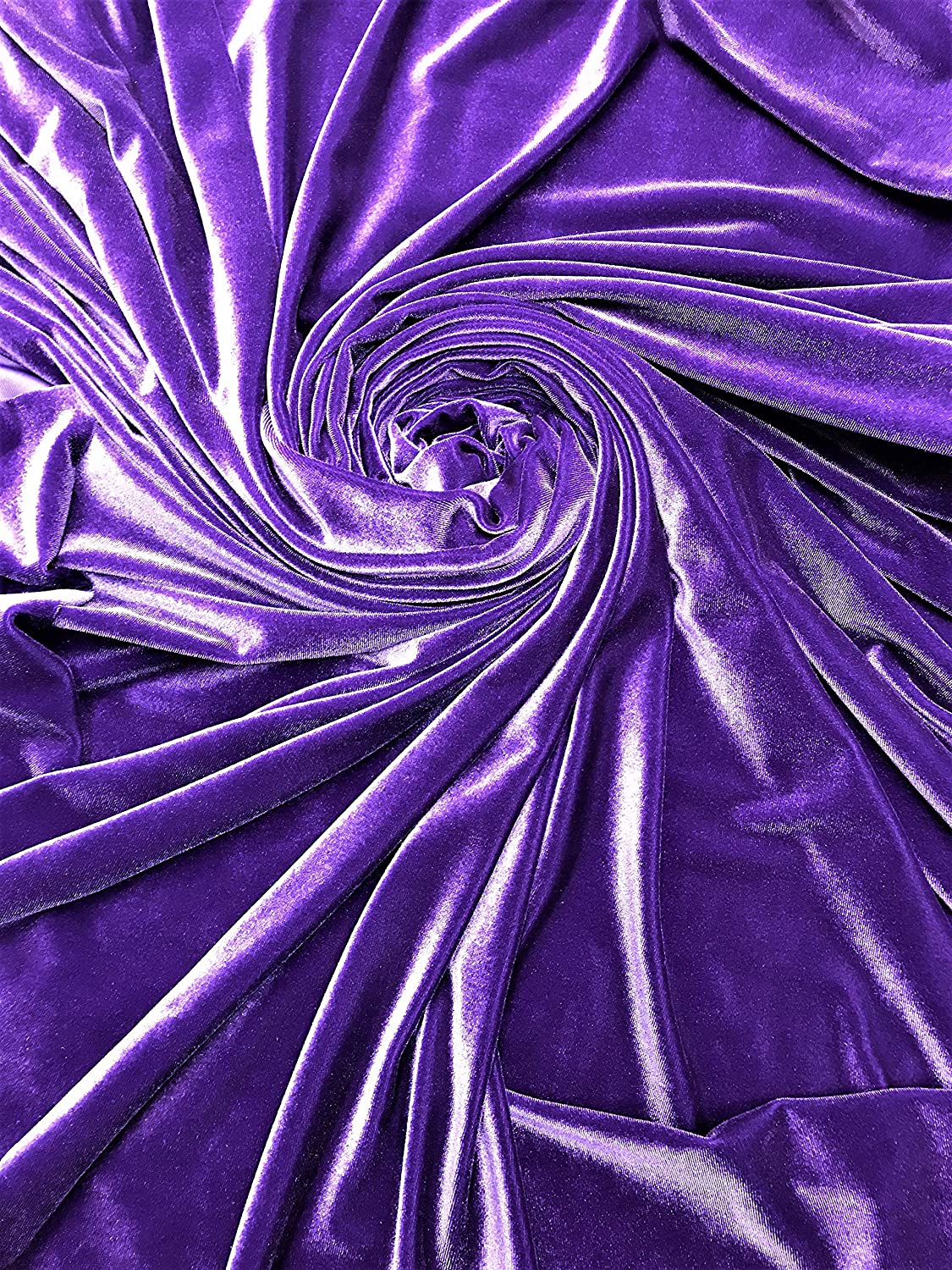 1 Yard Stretch Velvet Fabric Rich Soft Plush 4-Way Stretch Dancewear Costume 58/60" Width