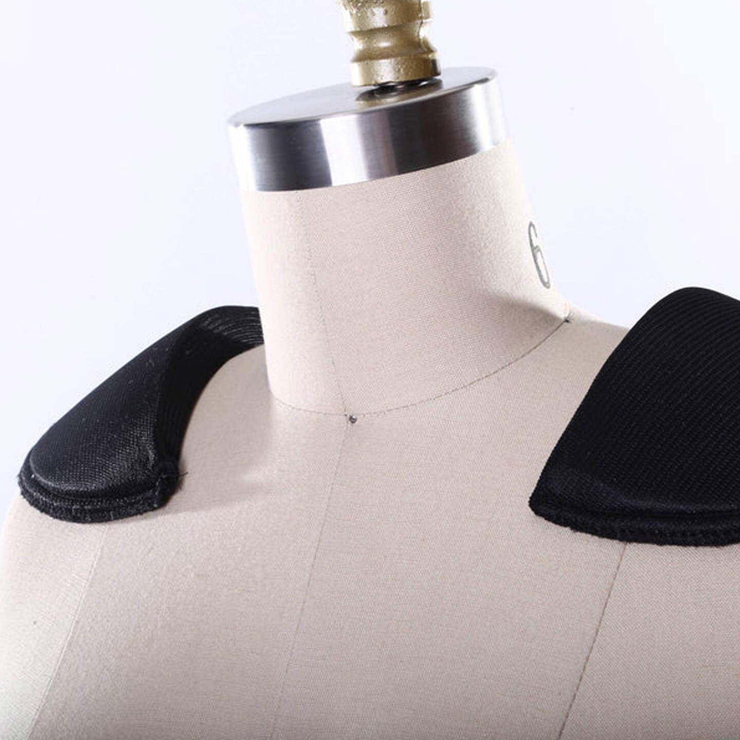 Large 1.5&#x22; Foam Shoulder Pads Pair for Blazer Jacket Coat Support in Black