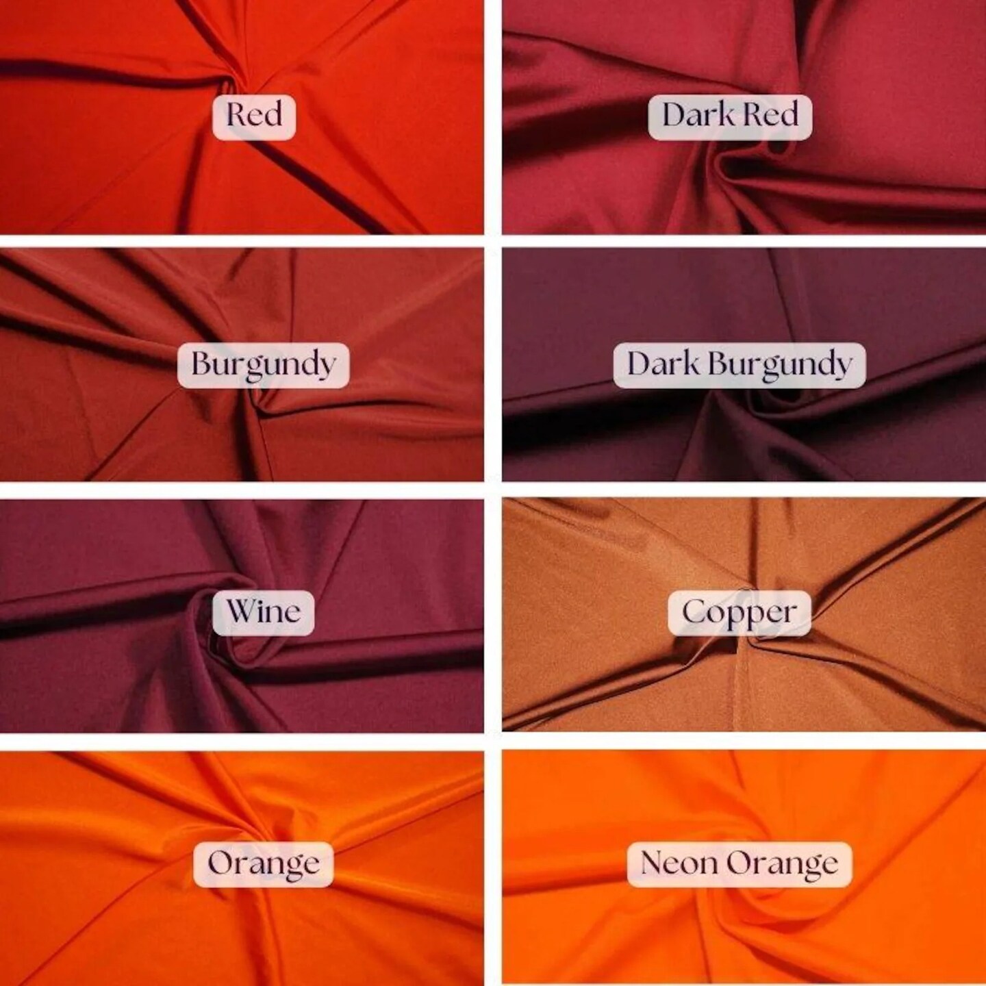 1 Yard Shiny Milliskin Nylon Spandex 4 Way Stretch for Creative Use 36" x 60" Width Neon Orange Fabric