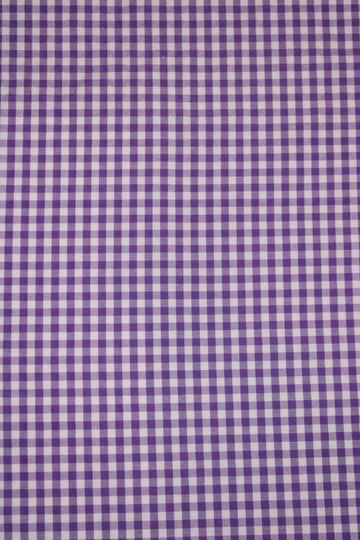 1 Yard Purple 1/8″ Gingham Checkered Poly Cotton Fabric Non-Stretch Lightweight Textile 58/59 Inch Wide
