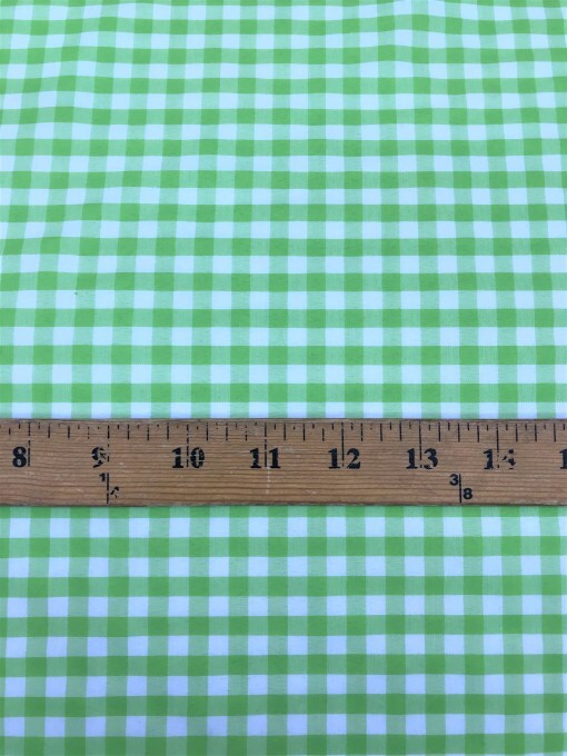 1 Yard Lime Green 1/4″ Checkered Gingham Poly Cotton Fabric 58/59 Inch Wide Lightweight Fabric for Craft Projects