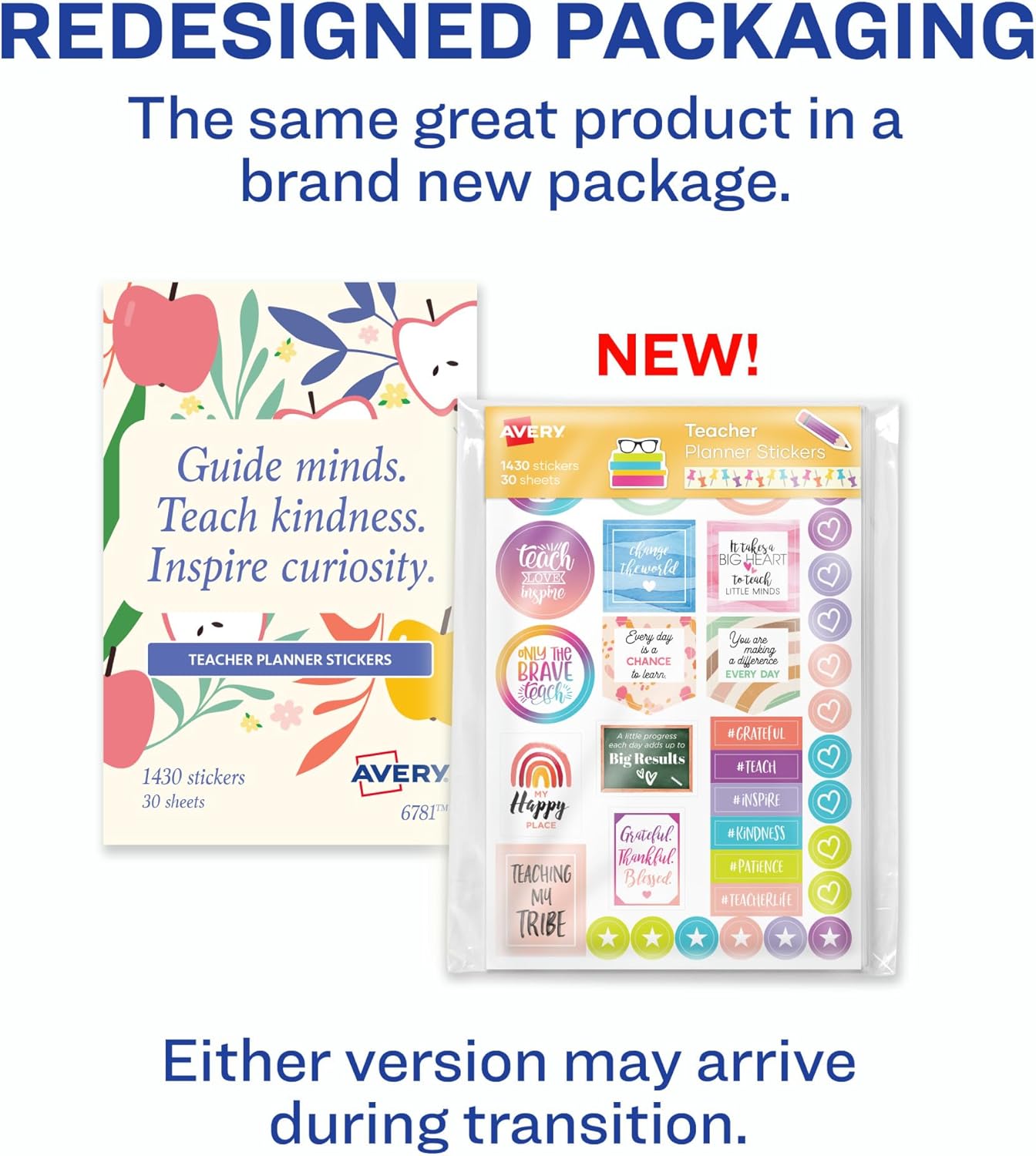 Teacher Planner Stickers Pack - 30 Sticker Sheets, 1,430 Total (Teacher Pack)