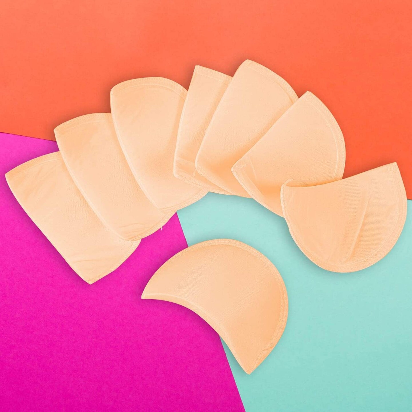 X-Small 1/2&#x22; Fashion Foam Shoulder Pads Pair for Blazer Suit Jacket Padding Nude Color