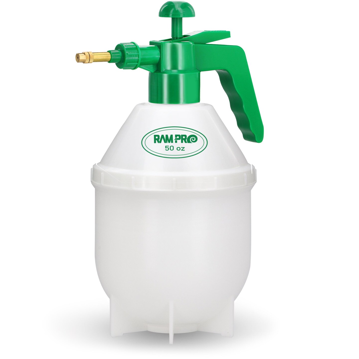 Garden Sprayer, Pump Sprayer, Weed Sprayer, 55 Oz Water Sprayer Pump Spray Bottle, Safety Valve & Adjustable Brass Nozzle - By RamPro
