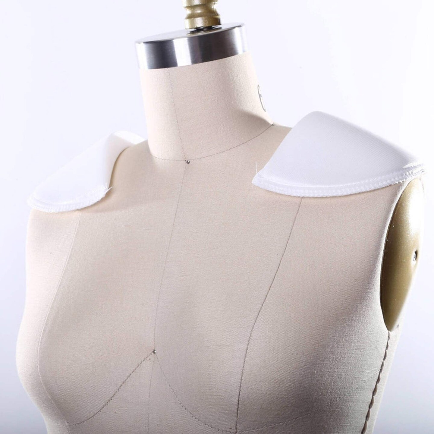 Medium 1&#x22; Foam Shoulder Pads Pair for Blazer Suit Jacket Sewing Projects White