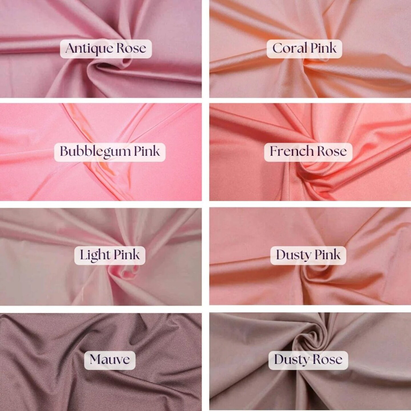 1 Yard Shiny Milliskin Nylon Spandex 4 Way Stretch Fabric Antique Rose for Projects 60&#x22; Width