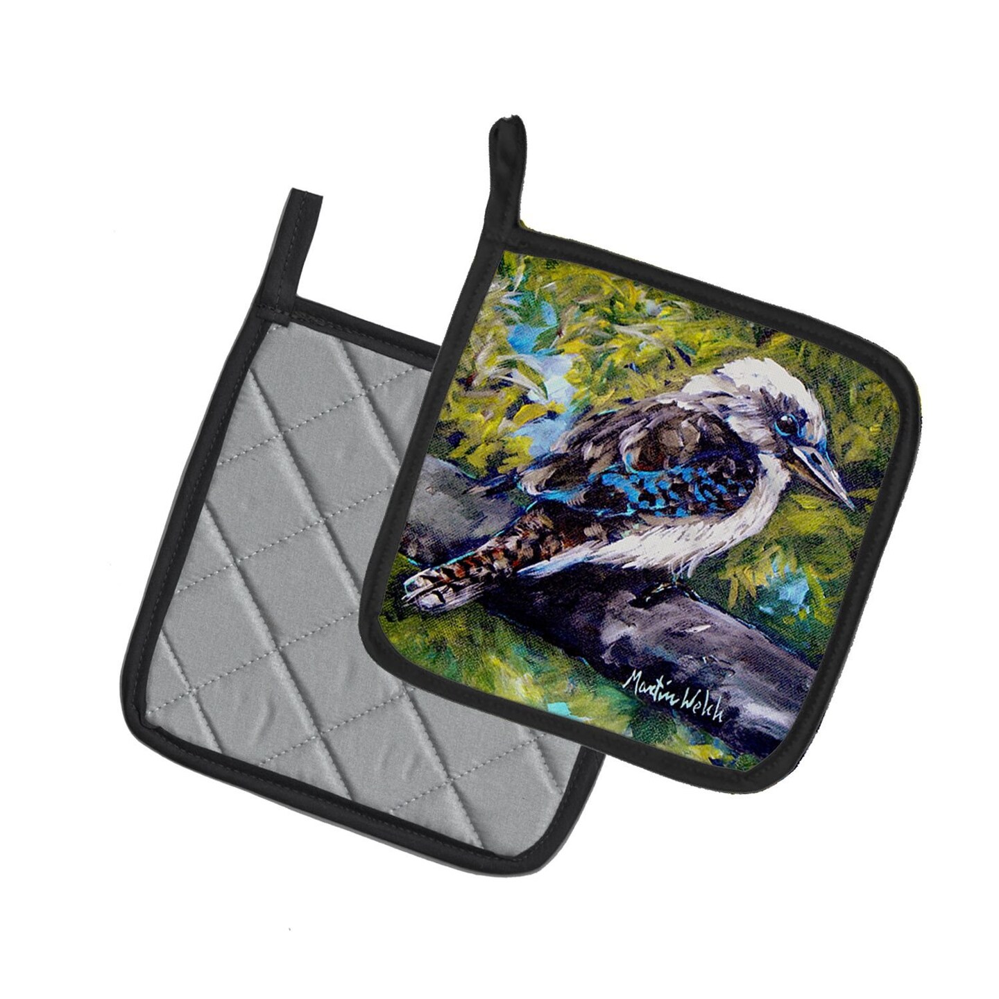 Edge Collections - 7.5" x 7.5" - Multicolor - G'Day Mate X Bird Pair Of Pot Holders Kitchen Heat Resistant - 1 Pair