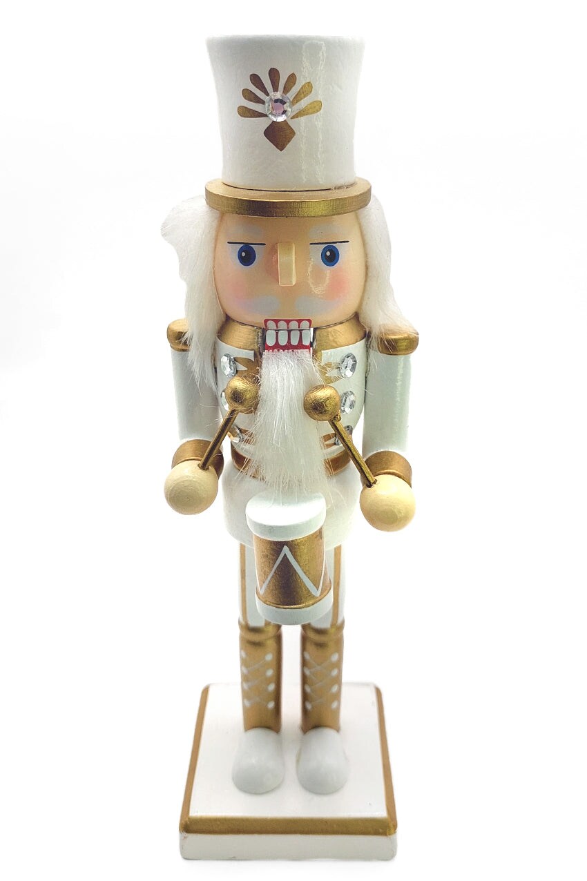 Wooden Golden Drummer Nutcracker Wizardi