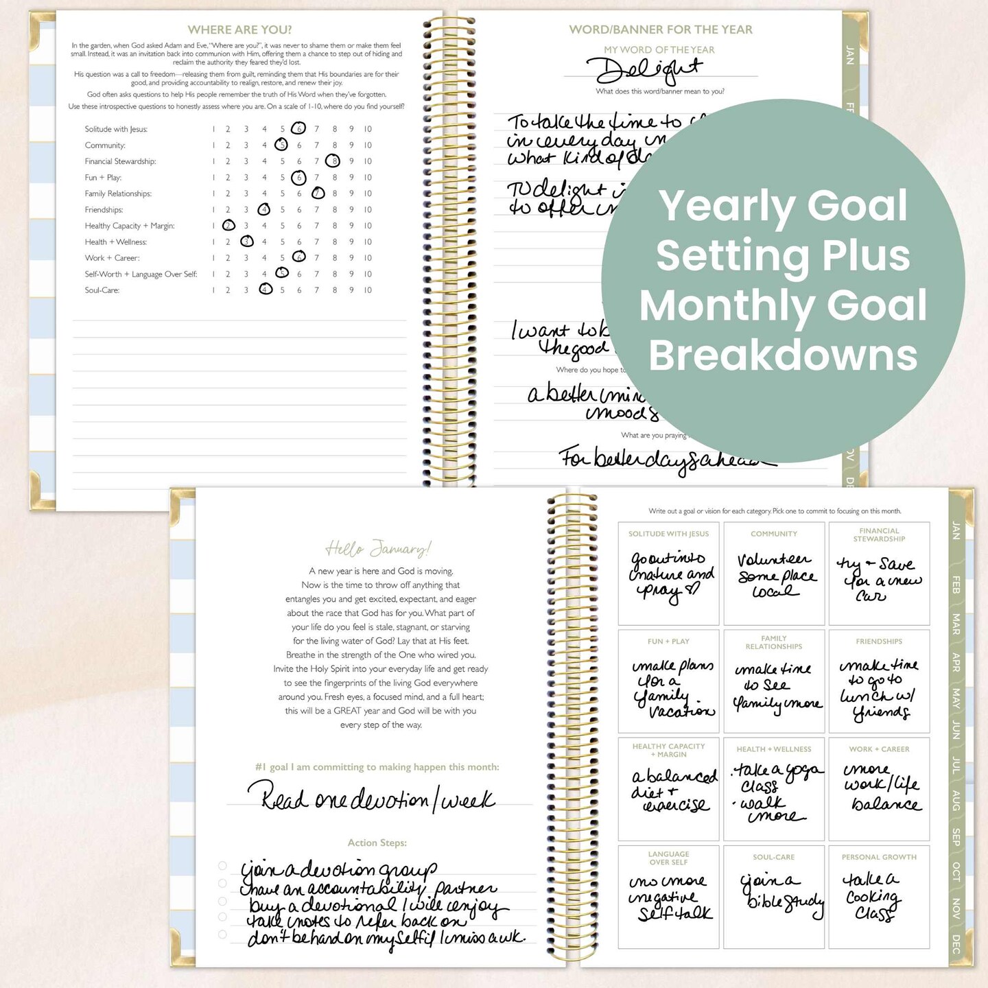 bloom daily planners 2026 bloom x Cleerely Stated Planner, 7.5" x 9", Year of Miracles