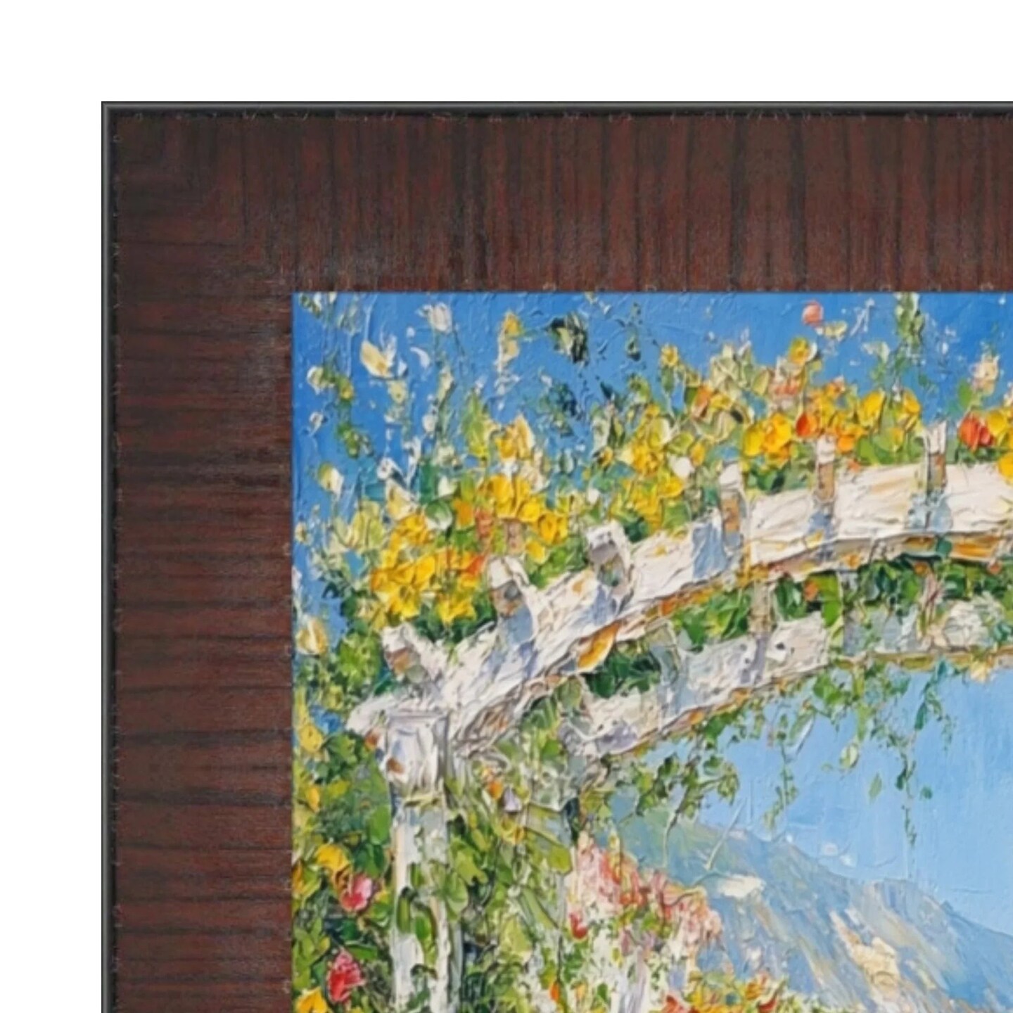 Wood Grain Mahogany Ven Slope 36x36 Picture Frame, Size: 36x36