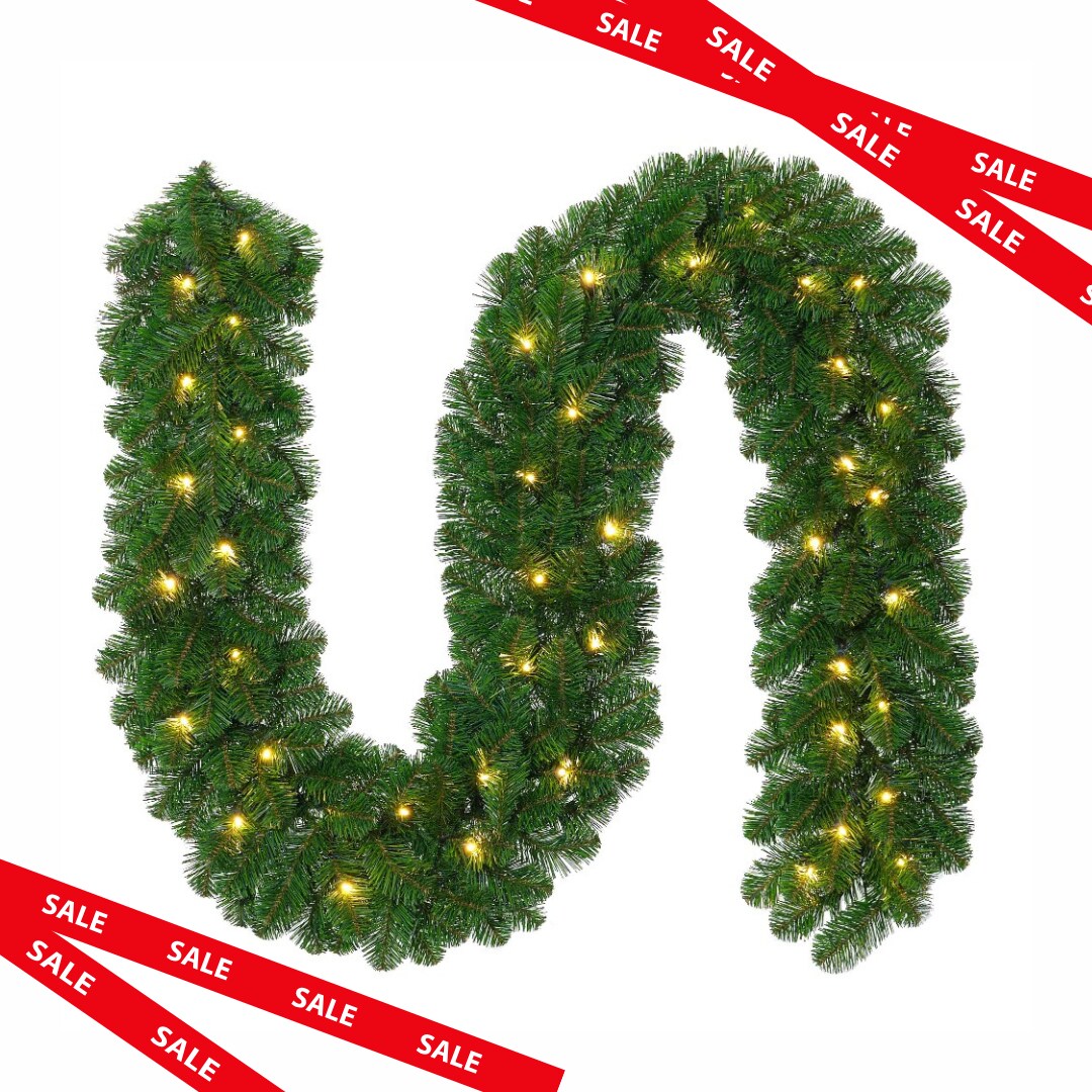 Christmas Garland 10' x 12" Colorado - Prelit LED - Plug-in - Holiday Tree - Non Connectable Plug-in