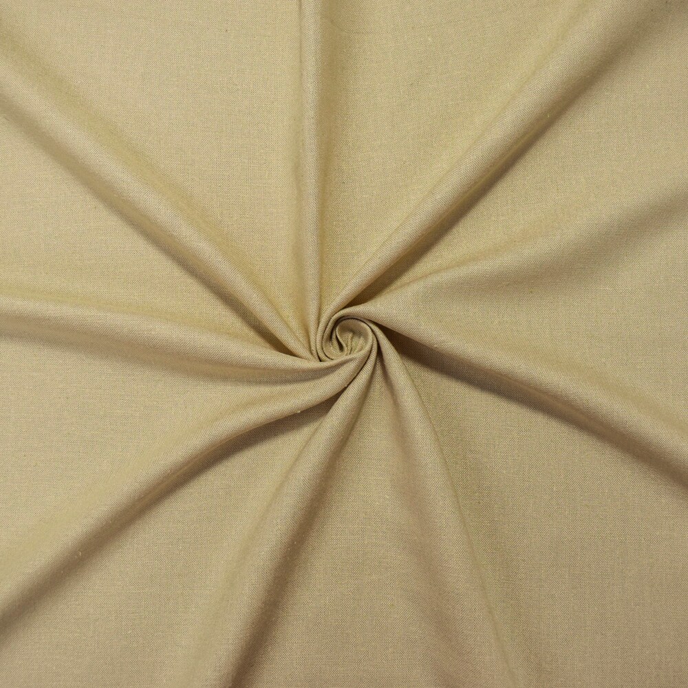 Natural Beige Viscose-Linen Solid Linen Look Woven Fabric By the Yard