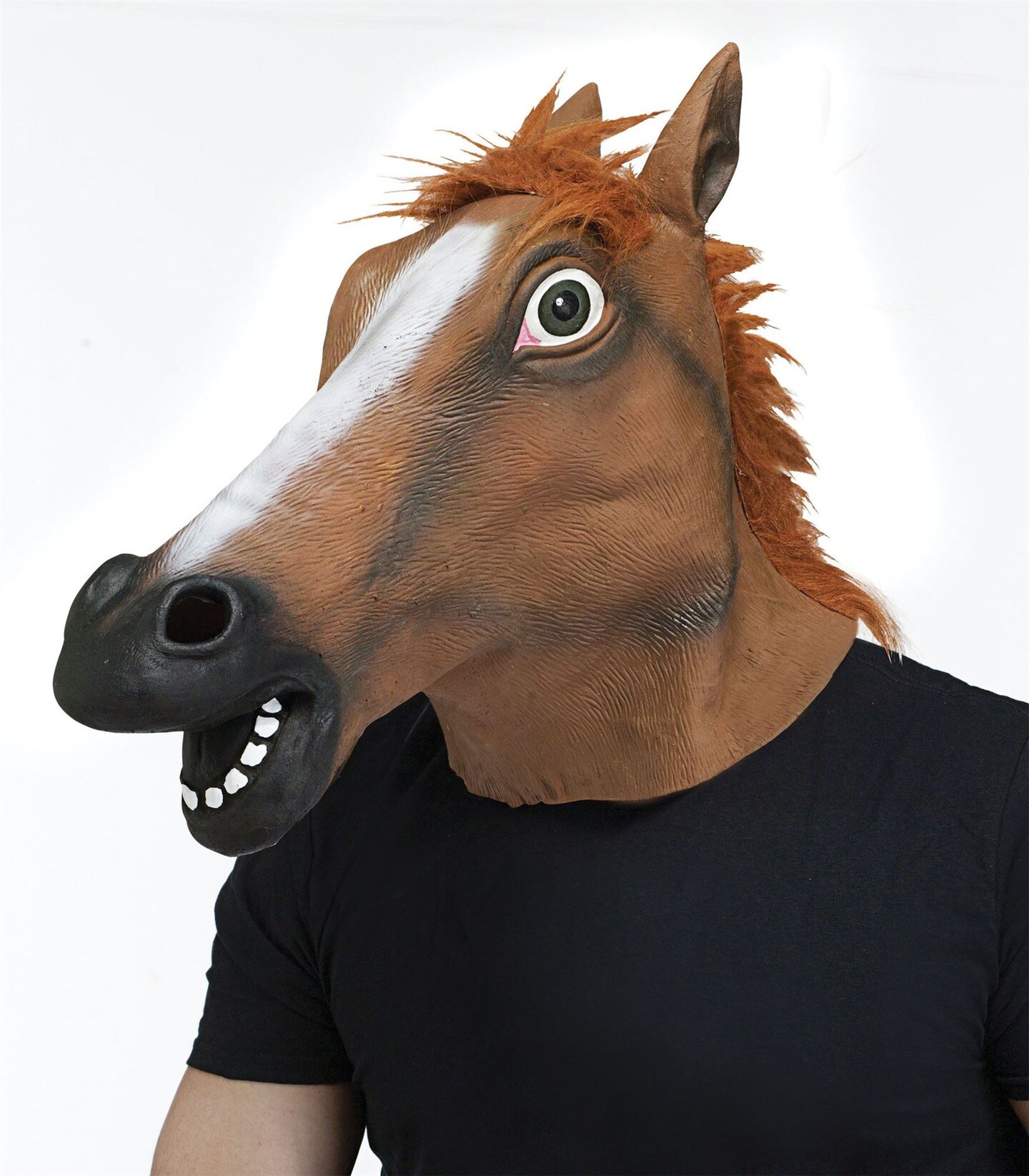Creepy Horse Head mask latex humor adult mens full halloween costume accessory