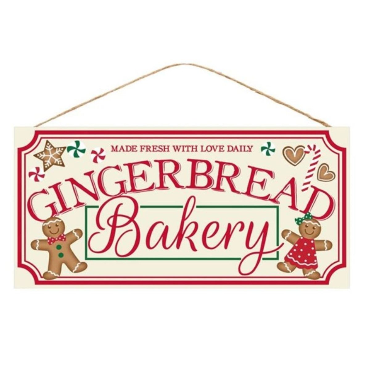 12&#x22; Wooden Sign: Gingerbread Bakery