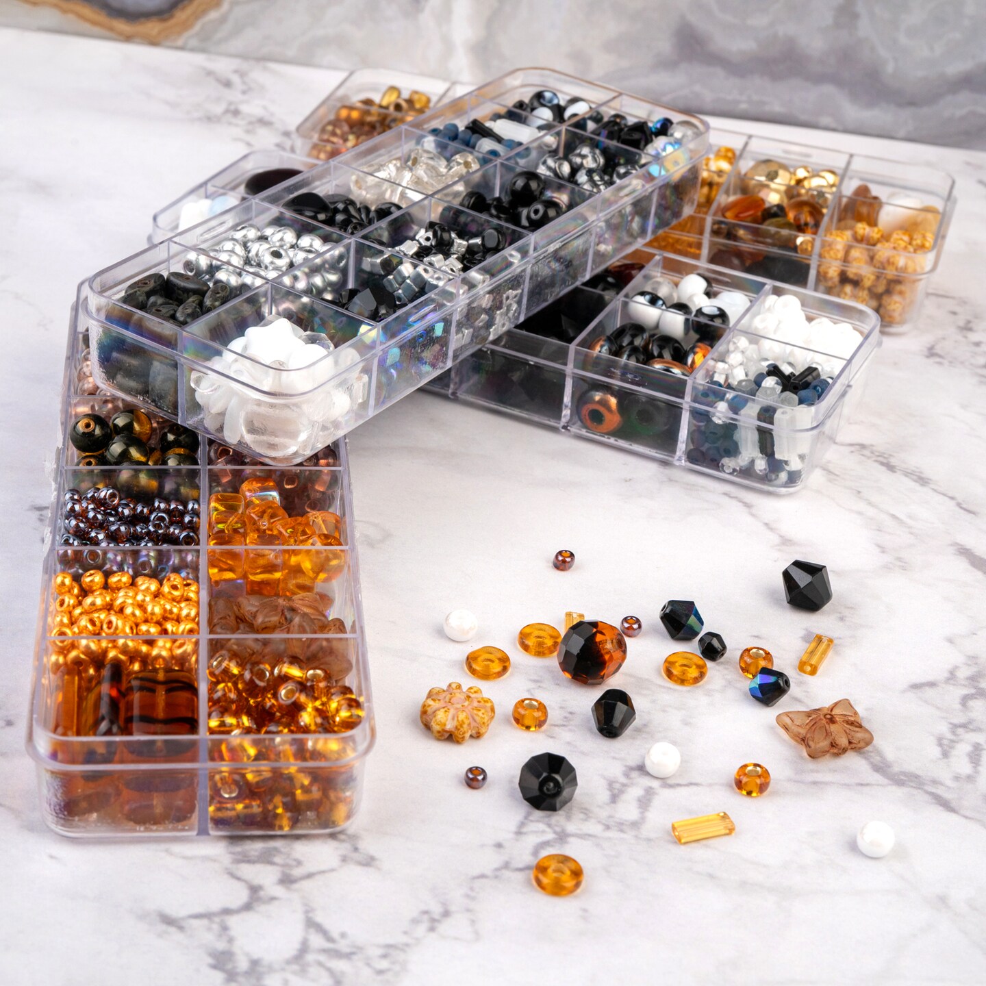 John Bead Mixed Czech Glass Beads Box, 200g