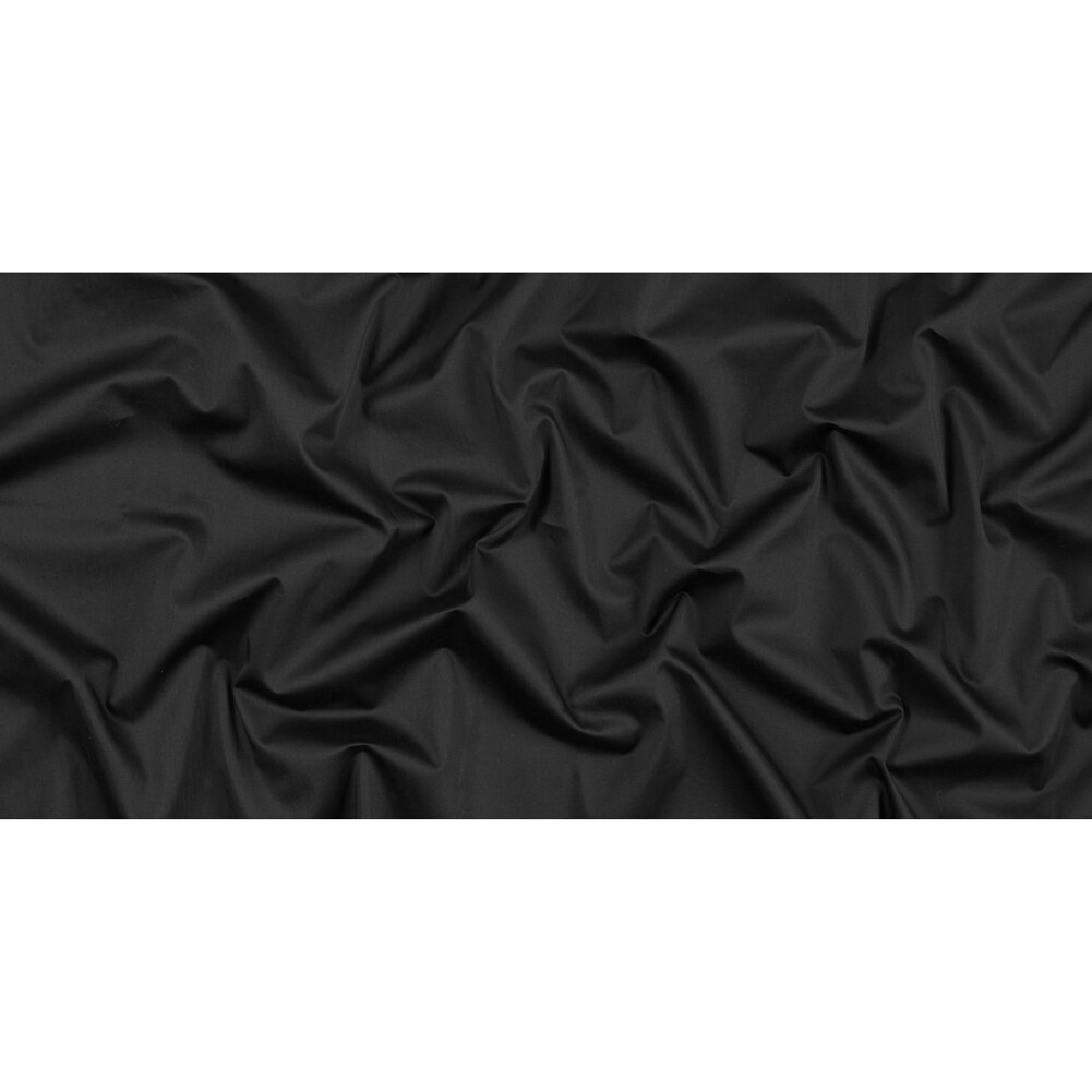 1 Yard Theory Black Stretch Cotton Sateen Fabric Smooth Medium Weight