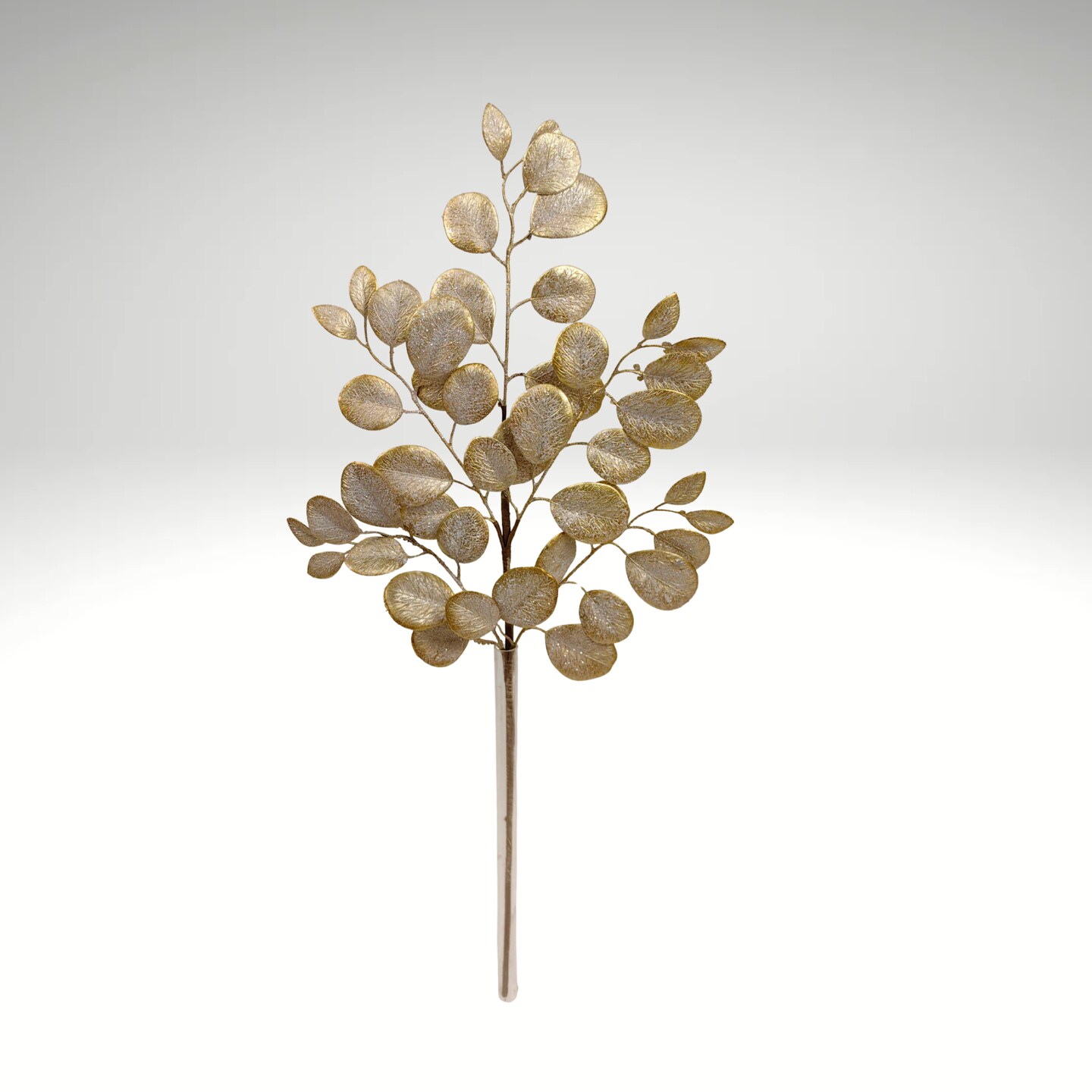 29" Snowy Gold Glitter Spray | Holiday Eucalyptus Stem-32140